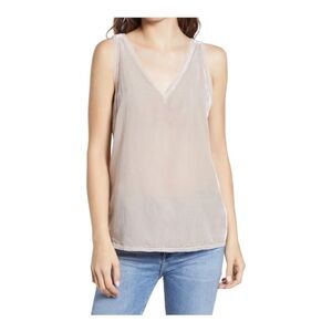 Chelsea28 Velvet Raw Edge Tank Top Size XS
